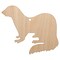 Ferret Solid Unfinished Craft Wood Holiday Christmas Tree DIY Pre-Drilled Ornament